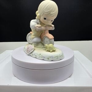 Vtg 1994 Precious Moments Growing in Grace 4" Child on Bike Age 6 Boxed 136255
